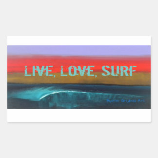 Live, Love, Surf stickers van Marene Originals Art