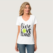 Live Love Tennis Femme TShirt (Devant entier)