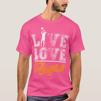 Live Love Volleybal Tshirt Grappig Volleybal Liefh