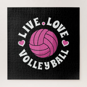 Live Love Volleyball for Women Girls Volleyball Fa Legpuzzel