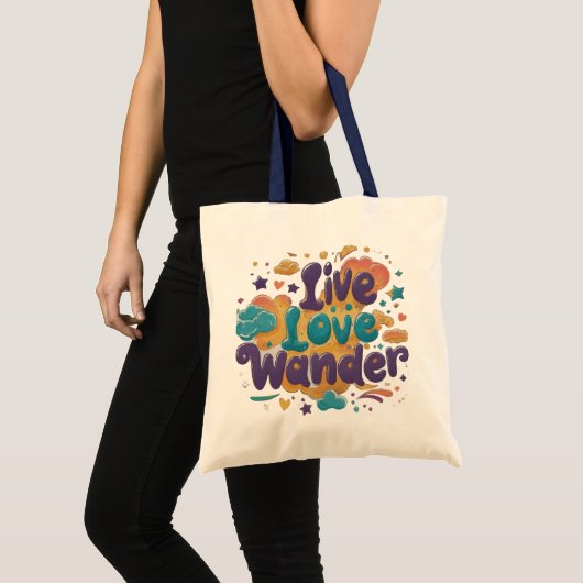Live, Love, Wander Canvas tas (Voorkant (product))