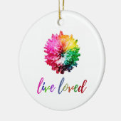 Live Loved Circle Ornament (Links)