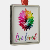 Live Loved Square Ornament (Rechts)