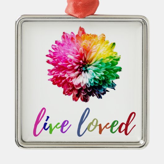 Live Loved Square Ornament (Voorkant)