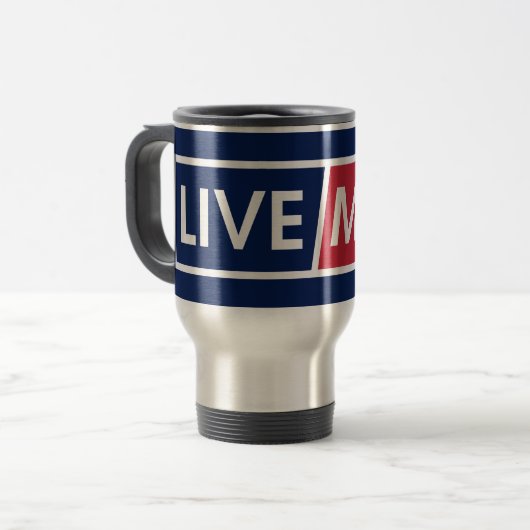 LIVE MAD Urban Statement Mug Reisbeker (Voorkant links)