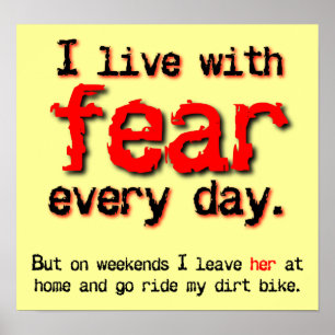 Live met Poster van de Angst Dirt Bike Motocross