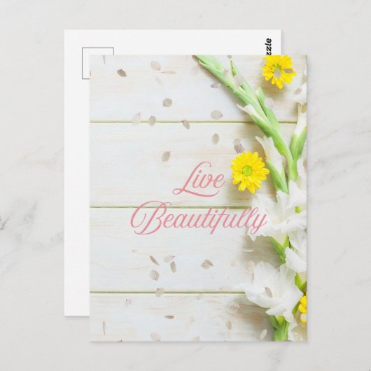 Live Mooi - iPhone / iPad case Briefkaart (Voorkant / Achterkant)