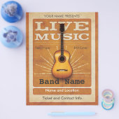 Live Music Acoustic Guitar Flyer (Enkel)