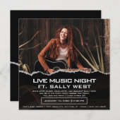 Live Music Photo Promo Flyer Invitation (Devant / Derrière)