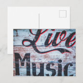 Live Music Sign Briefkaart (Voorkant / Achterkant)