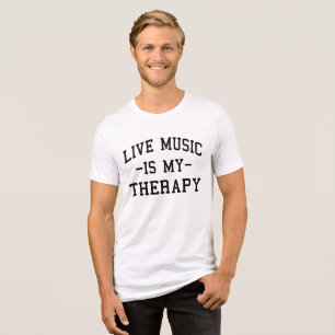 Live muziek is mijn therapie voor muziekliefhebber Tri-Blend shirt