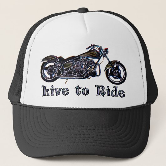 Live naar Ride Neon Motorcycle Pet (Voorkant)