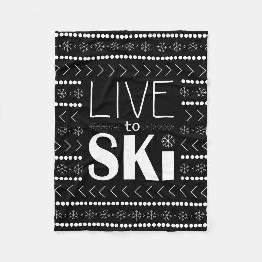 Live naar Ski deken - zwart (Voorkant)