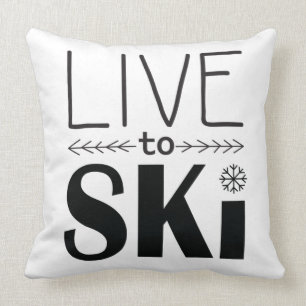 Live naar Ski kussen - wit