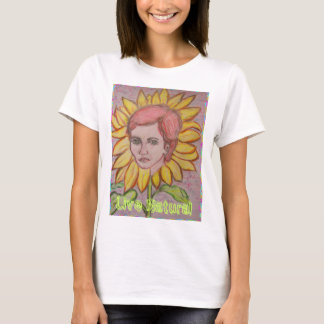 Live Natural sunflower girl T-shirt