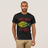 Live Not By Lies - Christian Citation TShirt (Devant entier)