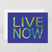 Live Now Inspirerend Briefkaart (Voorkant / Achterkant)