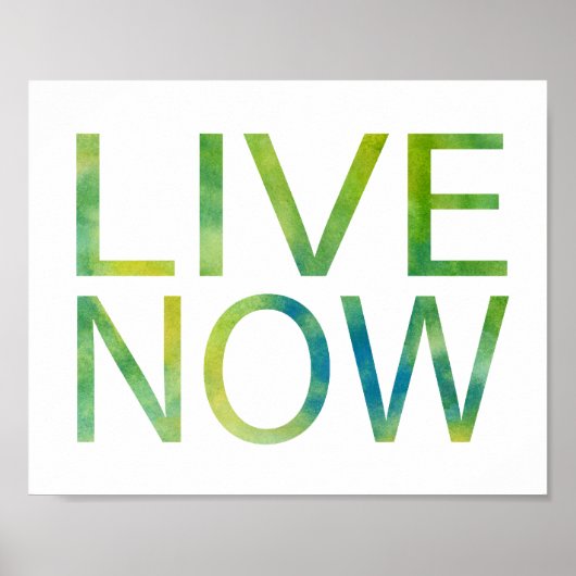 Live nu poster (Voorkant)