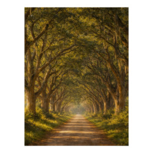 Live Oak Pad Landschap Poster Perfect Poster