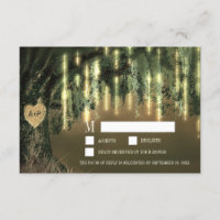 Live Oak Tree Spanish Moss Bruiloft RSVP Kaarten