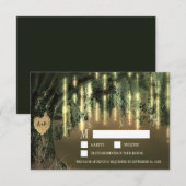 Live Oak Tree Spanish Moss Bruiloft RSVP Kaarten Kaartje (Voorkant / Achterkant)