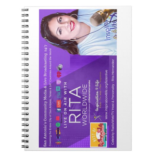 Live on air met Rita Notitieboek (Voorkant)