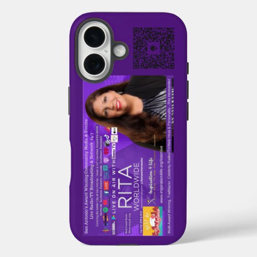 Live On Air with Rita Phone Case for iPhone 16 (Achterkant)