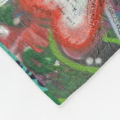 Live ondersteboven Vredesgeband muur Fleece Deken (Hoek)