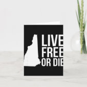 Live Or Die Nh Motto New Hampshire Map Kaart (Voorkant)