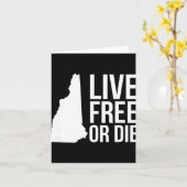 Live Or Die Nh Motto New Hampshire Map  Kaart (Gele Bloem)