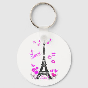 LIVE PARIS EIFFEL TOWER PRINT SLEUTELHANGER