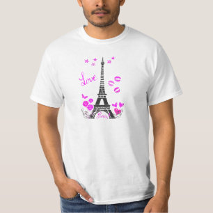 LIVE PARIS EIFFEL TOWER PRINT T-SHIRT