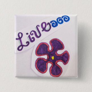 Live Pin Vierkante Button 5,1 Cm