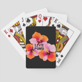 Live Pono Hibiscus Flower Hawaii Pokerkaarten