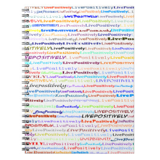 Live positieve tekst wit notitieboek