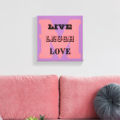LIVE RIGH LOVE MONOGRAM Étiquette toile (Insitu(Salon))