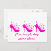 Live, Rire, Acheter Plus De Chaussures Carte Posta (Devant / Derrière)