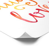 Live rire amour aquarelle typographie affiche (Coin)