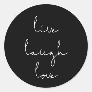 Live rire amour noir autocollant