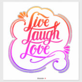 LIve rire amour Sticker (Feuille)