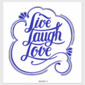 LIve rire amour Sticker (Feuille)