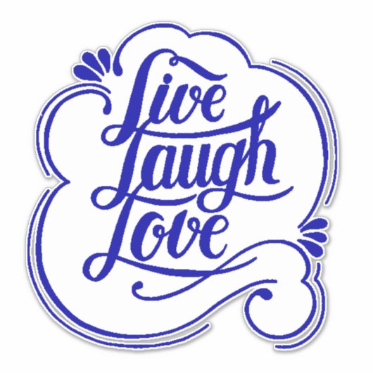 LIve rire amour Sticker (Devant)