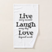 live, rire, amour - trois beaux mots (Serviette à main)