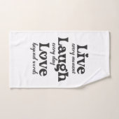 live, rire, amour - trois beaux mots (Serviette à main)