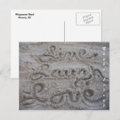 Live, Rire, Love Carte Postale (Devant / Derrière)