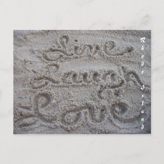 Live, Rire, Love Carte Postale (Devant)