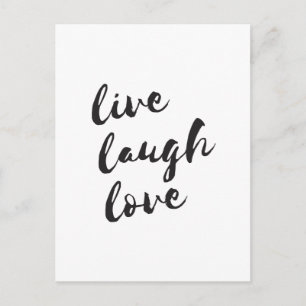 Live, Rire, Love carte postale