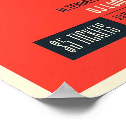 Live rock night music Poster Aankondiging van (Hoek)