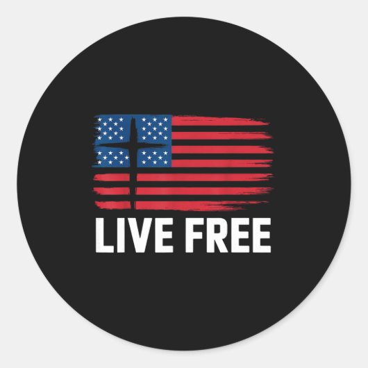 Live  ronde sticker (Voorkant)