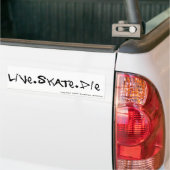 Live Schaats Die Bumpersticker (Op Truck)
